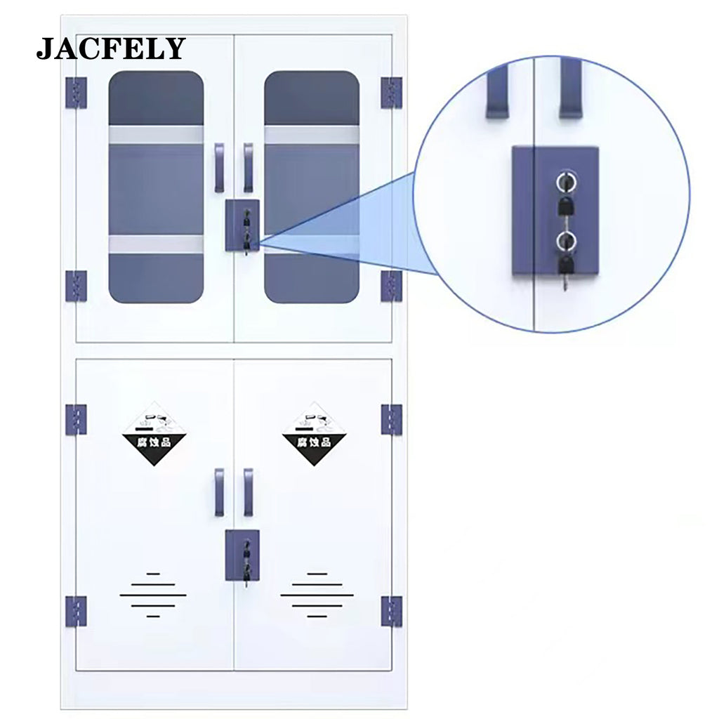 JACFELY Medicine Cabinets, All-Steel Laboratory Storage Cabinet for Instruments, Glassware, Samples and Medical Supplies