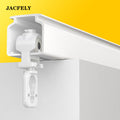 JACFELY Metal Curtain Rails, Aluminum Alloy Silent Curtain Track, Thickened Curtain Rail with Rollers