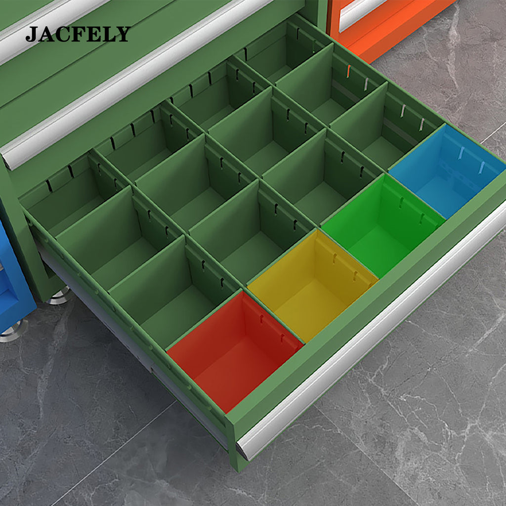 JACFELY Metal Tool Cabinets, Heavy Duty 8-Drawer Tool Cabinet, Thickened Steel Tool Chest with Locking Wheels